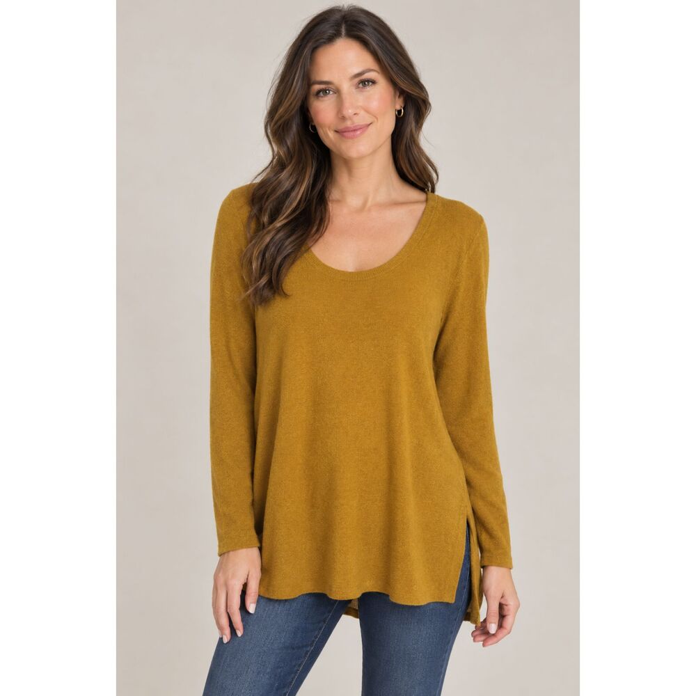 Eileen Fisher Womens Long Sleeve Sweater Sz XL 100% Cotton Minimalist Staple